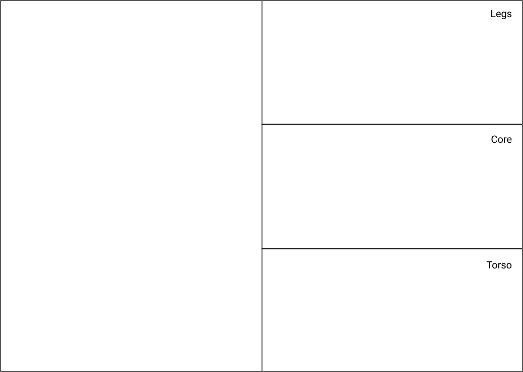 exercise list spread